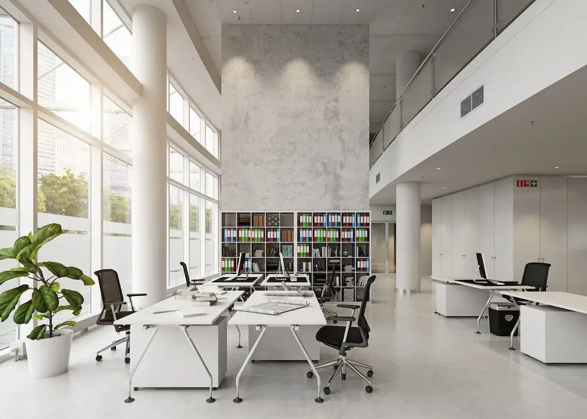 Werkplek in een mkb-kantoor